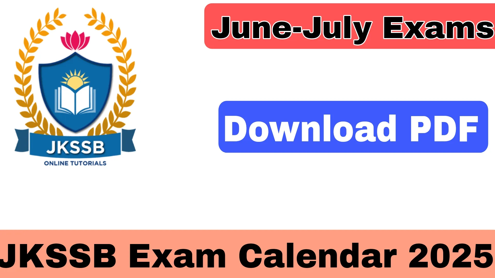 JKSSB Exam Calendar 2025